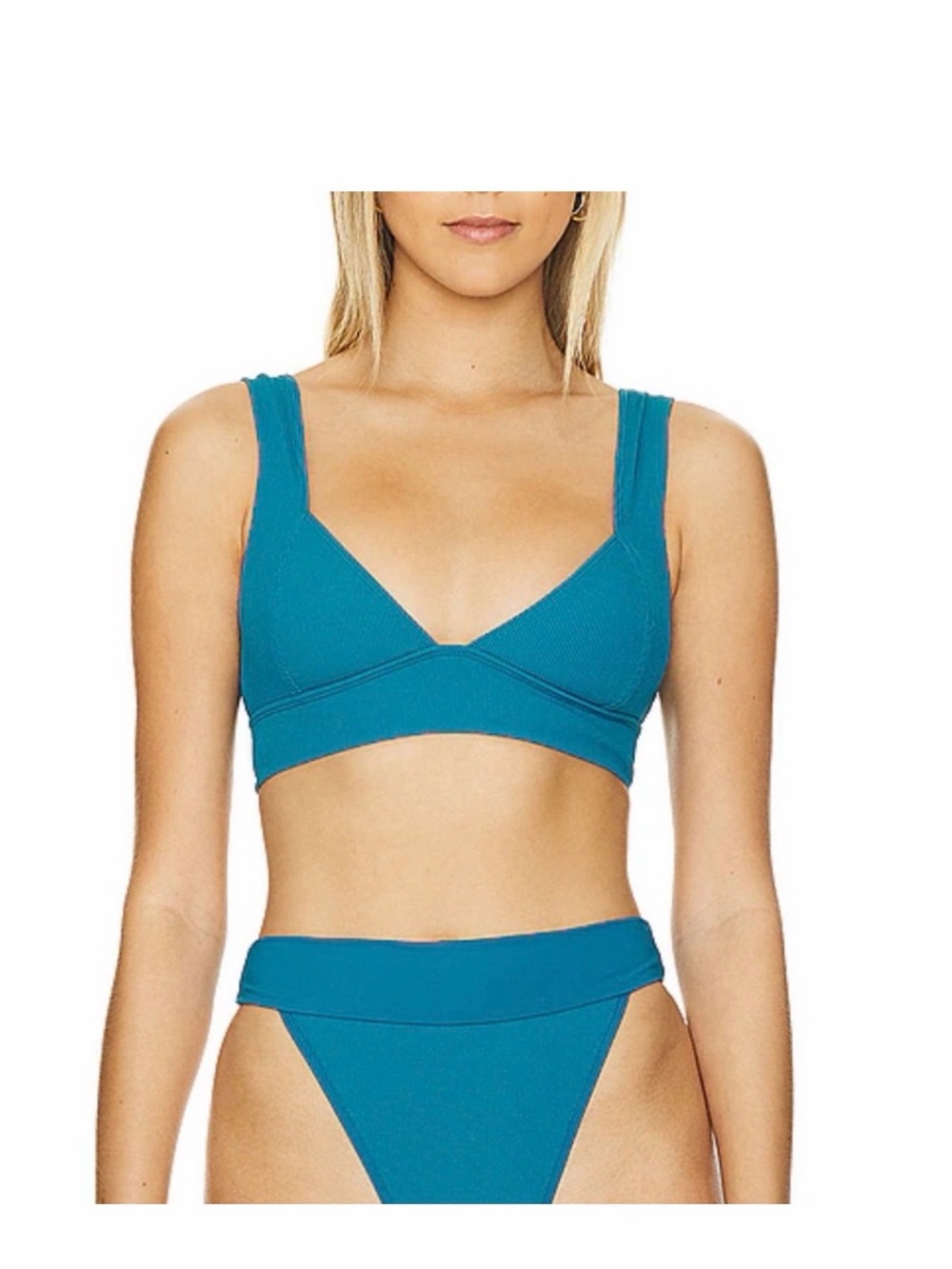 L*Space Teal Ribbed Hailey Top and Lola Bottom - XS - Picture 2 of 5